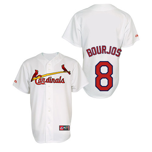 Peter Bourjos #8 Youth Baseball Jersey-St Louis Cardinals Authentic Home Jersey by Majestic Athletic MLB Jersey